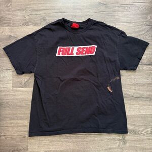 Nelk Full Send Faded Black Short Sleeve T Shirt size XL Men Stains